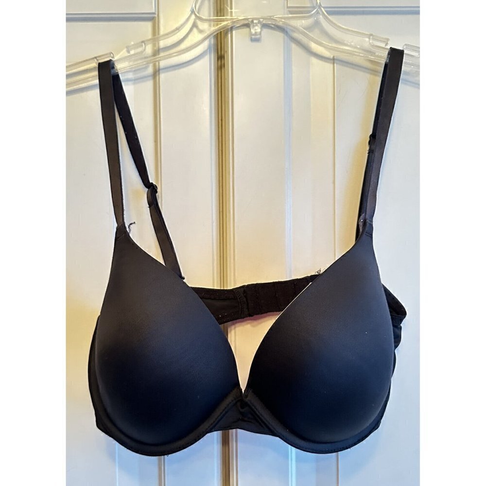 Victoria Secret Black‎ Padded Push Up Bra Black Pink 32DD